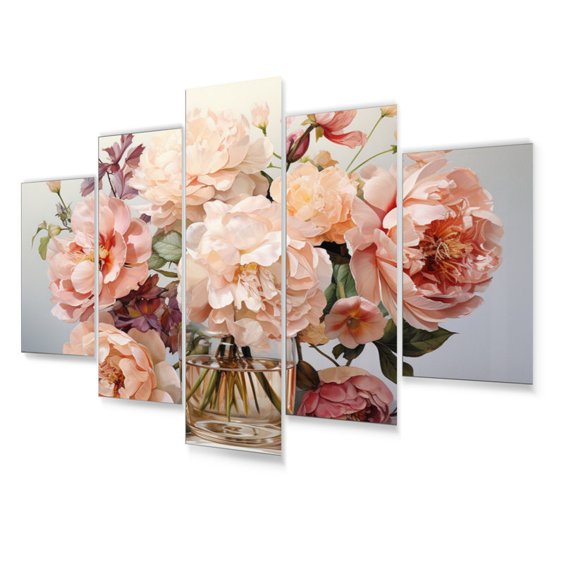 «Jacinta Perfume Vibrant Elegance II», ensemble d'art mural en métal tendance