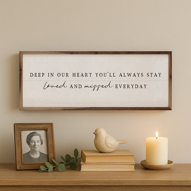 Au fond de notre cœur, H 12 po x l 36 po