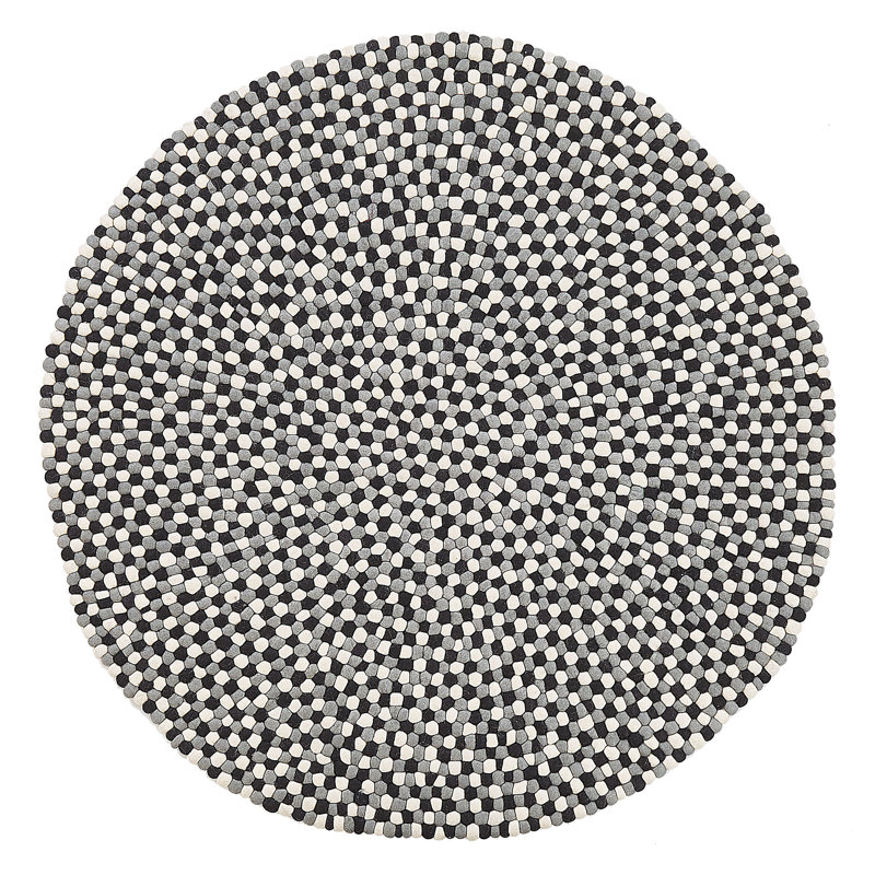 Round Perpetue Polka Dots Hand Woven 140cm X 140cm Area Rug