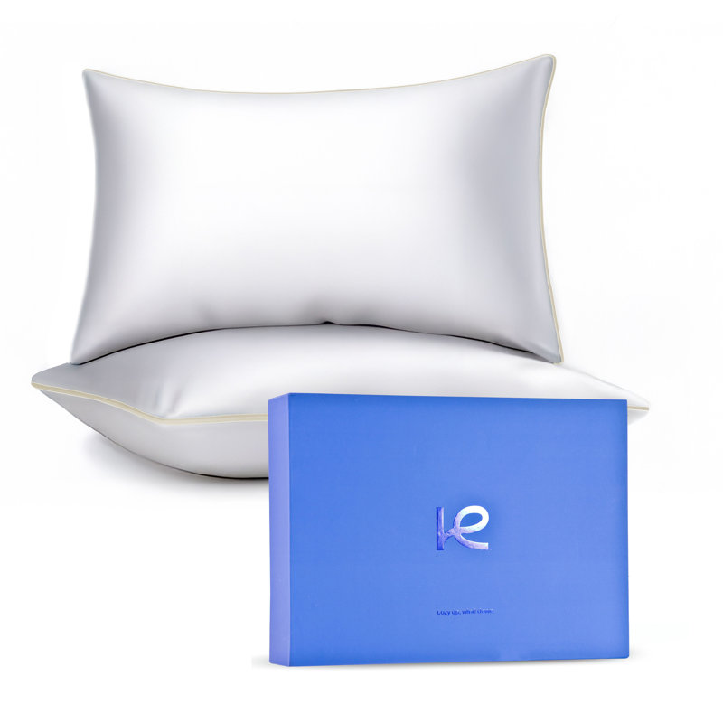 100% Viscose from Bamboo Trimmed Pillowcases Only, 300 Thread Count, Hidden Zipper, Cooling Breathable, Bedding Pillow Covers for Hot Sleepers - Gift-Ready Packaging, PACK OF 2 (Buttercream)