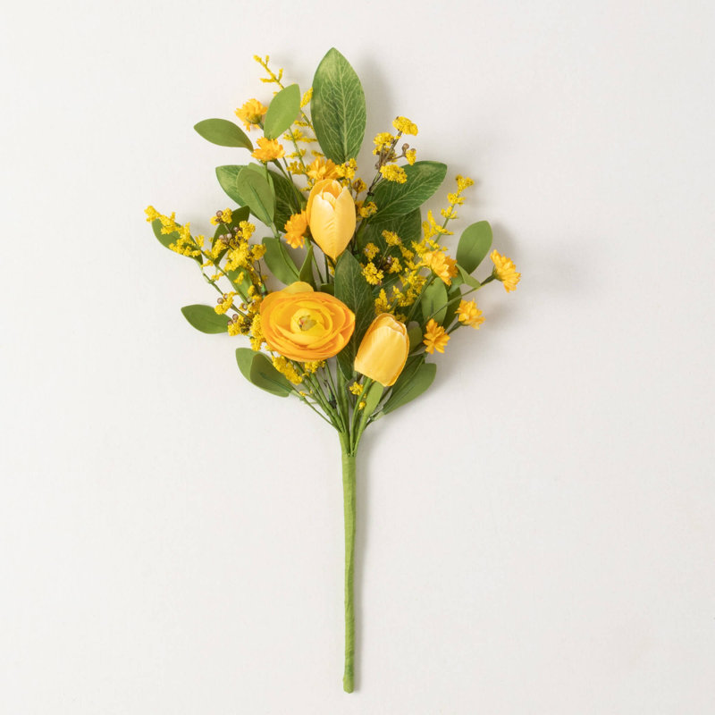 Ranunculus artificiel Sullivans H 18 po; jaune