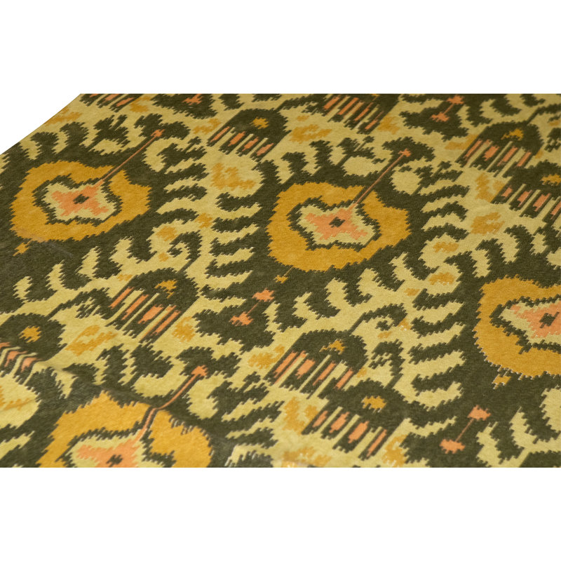 Flatweave Wool Ikat Area Rug in Multi