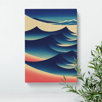 Modern Japanese Wave No.3 - Wrapped Canvas