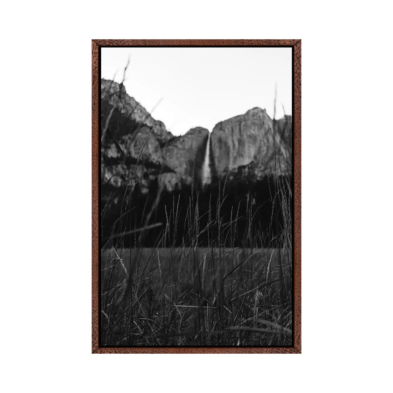 Yosemite Falls VI by Bethany Young - Print on Canvas, 66.04cm H x 45.72cm W x 3.81cm D, Classic Brown Wood Framed