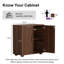 Armoire de rangement à poignée ajustable avec poignée dorée Accent-127888028