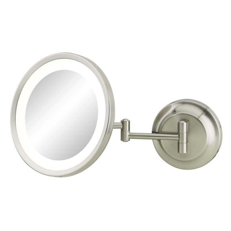 Miroir grossissant lumineux Camrynne, Nickel brossé