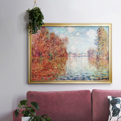 «Autumn In Argenteuil» par Monet, reproduction d'art sur toile