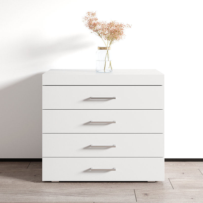 Commode 4 tiroirs Valere, Blanc