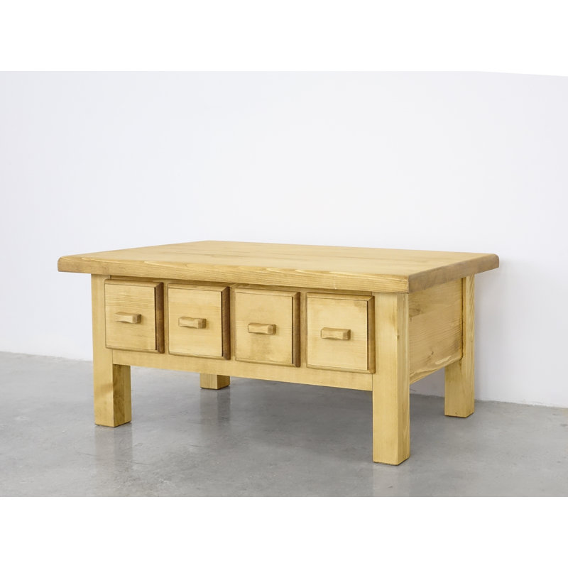 Dambrosio Solid Wood Coffee Table with Storage