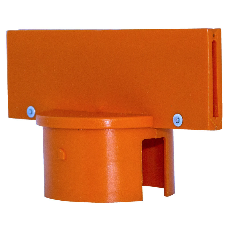 Adaptateur de plaque stanchion, H 3,13 po x l 6 po x P 3,5 po, Orange