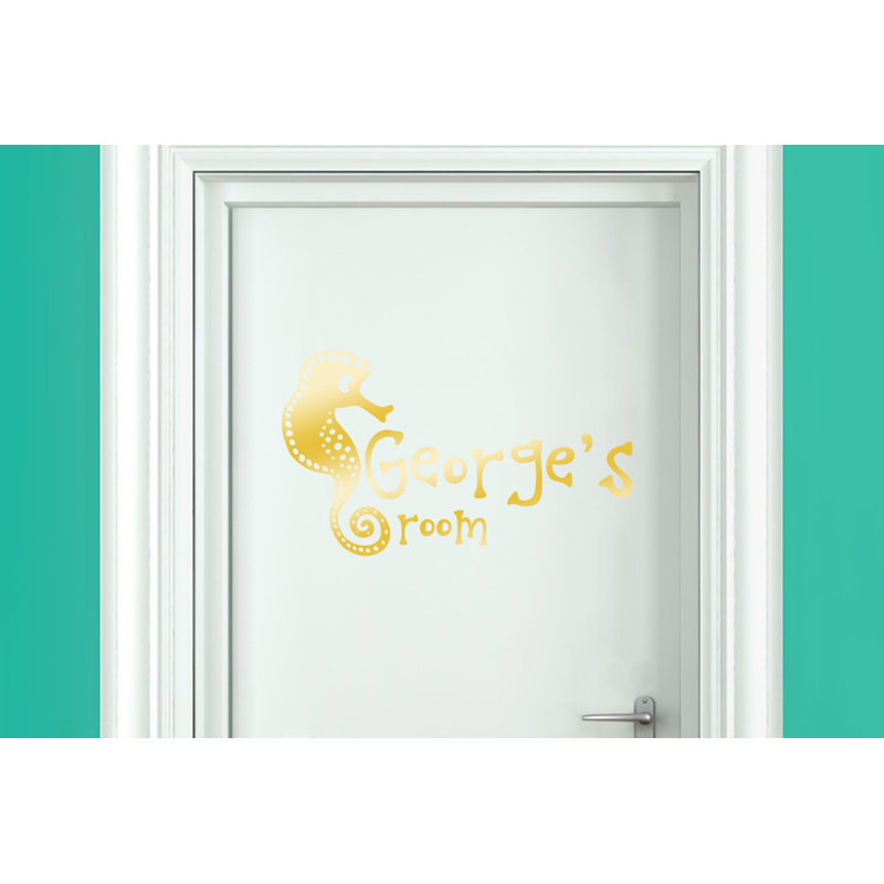 Nautical & Beach Wall Decal, Shiny Gold