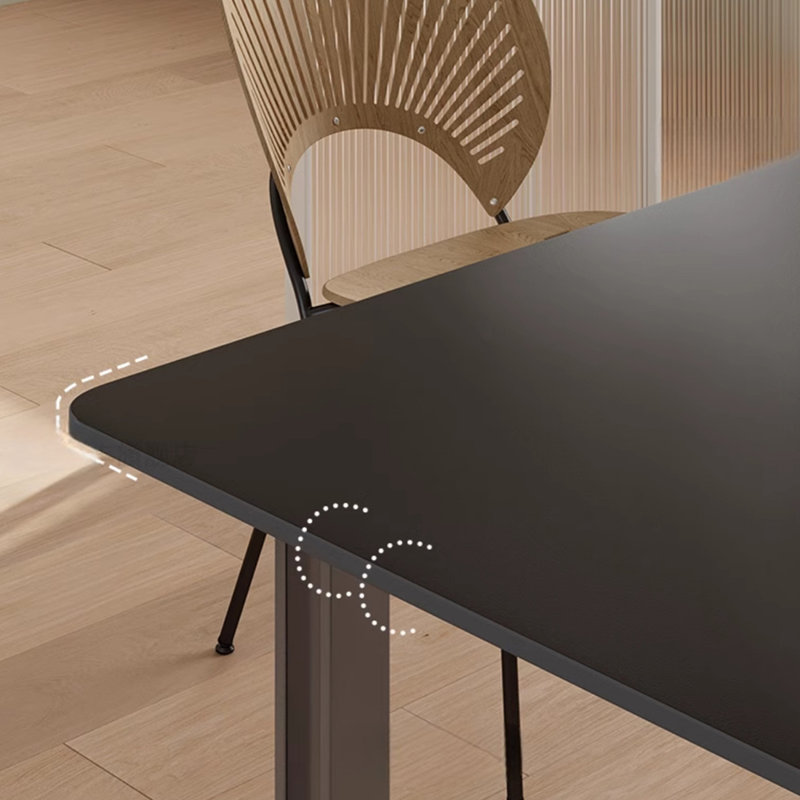 Rock Plate Dining Table Sets with Stylish Design., 29.53" H x 62.99" L x 31.5" W, 7