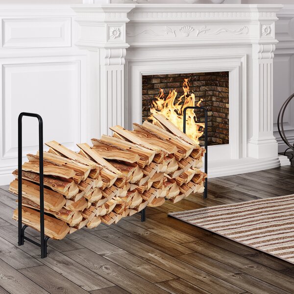 Red Barrel Studio® 30 H X 30 W Log Rack Wrought Iron Firewood