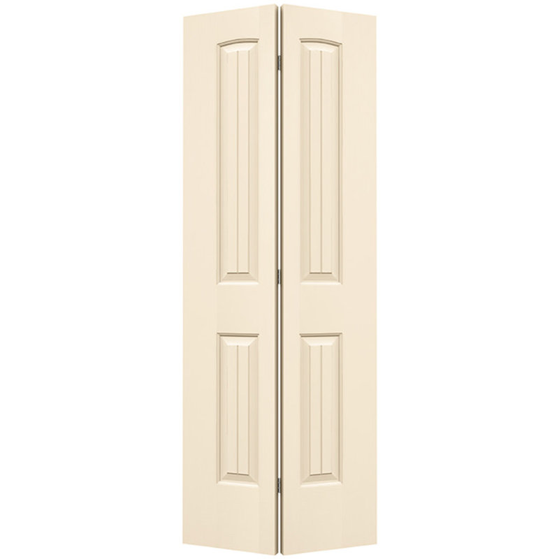 Porte pliante en V à rainure en V avec rainure en V apprêtée à 2 panneaux, 36 po x 80 po