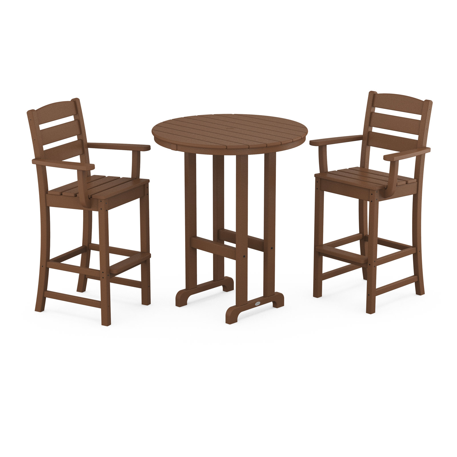 POLYWOOD® Lakeside 35" Patio Dining Set, Teak