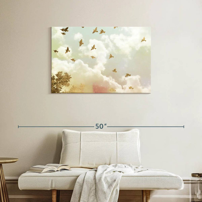 Brampt Golden Flight I, 24" H x 36" W