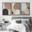 "Block Abstract Mid Century Modern Shapes Art Art Decor Chic For Living Room Room" 3 pièces-100781074-100781076