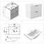 600mm Single Bathroom Vanity with Integrated Ceramic Basin