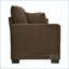 Canapé 69 po à deux places en tissu texturé avec 2 coussins - Pieds en plastique robuste-129423083