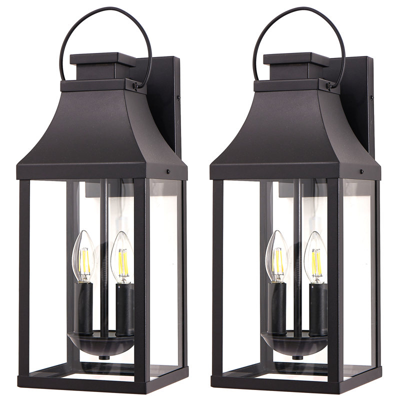 20'' Outdoor Wall Light,2-Pack Porch Light Outdoor Wall Sconce Lantern