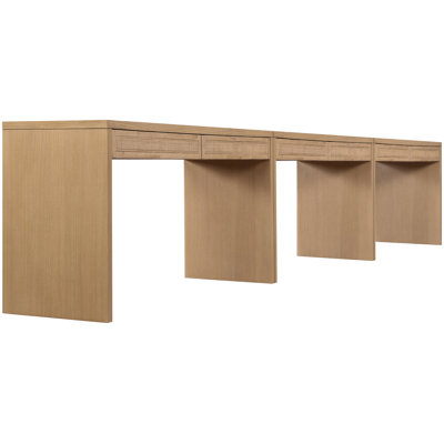 Avro Solid Wood And Oak Veneer Console Table / Desk