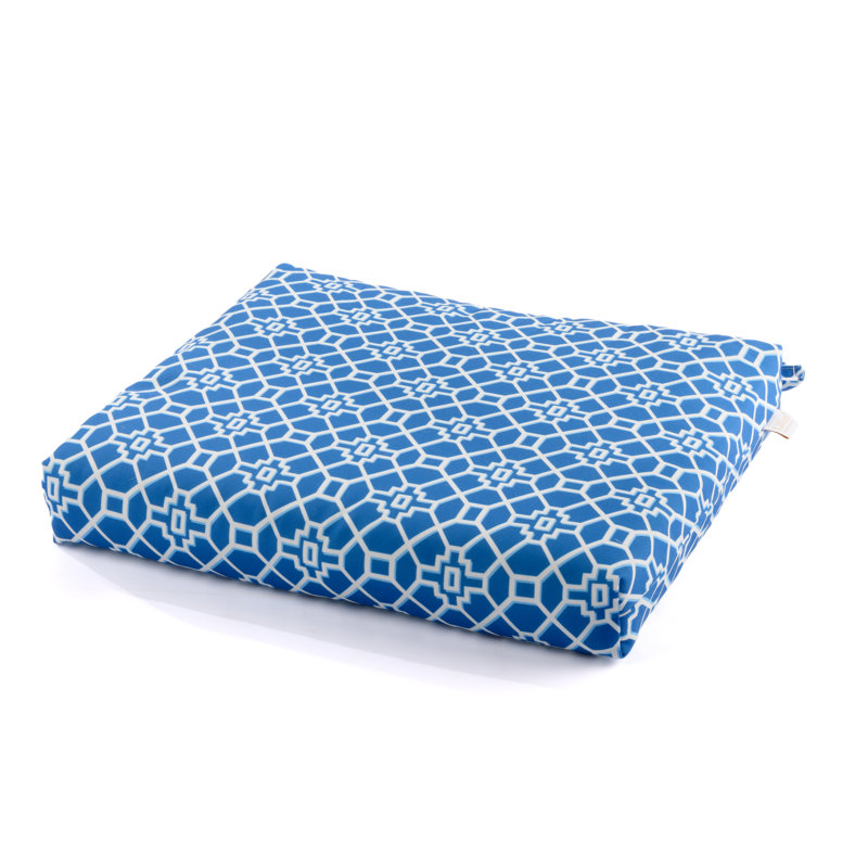 Coussin de chaise pour l'extérieur Lillian, Treillis côtier marine