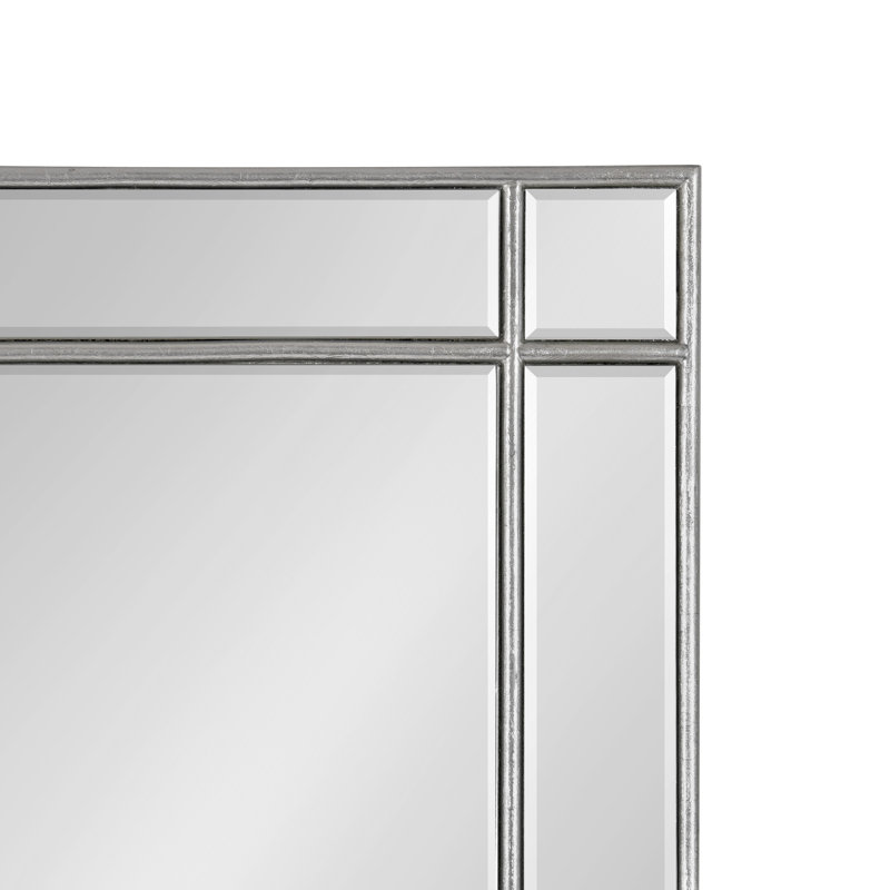 Miroir décoratif biseauté Adinel, H 30 po x l 20 po, Argent