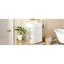 Meuble-lavabo de 18,5 po de style rustique avec lavabo en résine facile à utiliser, meuble sous-lavabo, rangement latéral, portes intelligentes à fermeture en douceur, design élégant