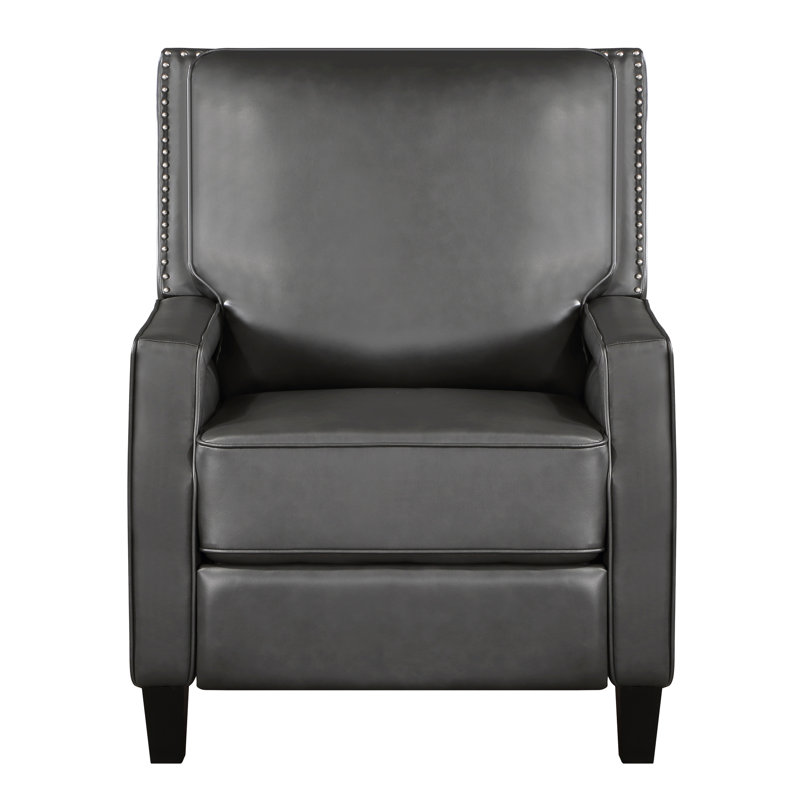 Fauteuil inclinable en bois massif et en contreplaqué, rembourré de mousse, pour salon, Gris