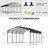 20 FT Galvanized Steel Carport-126057452