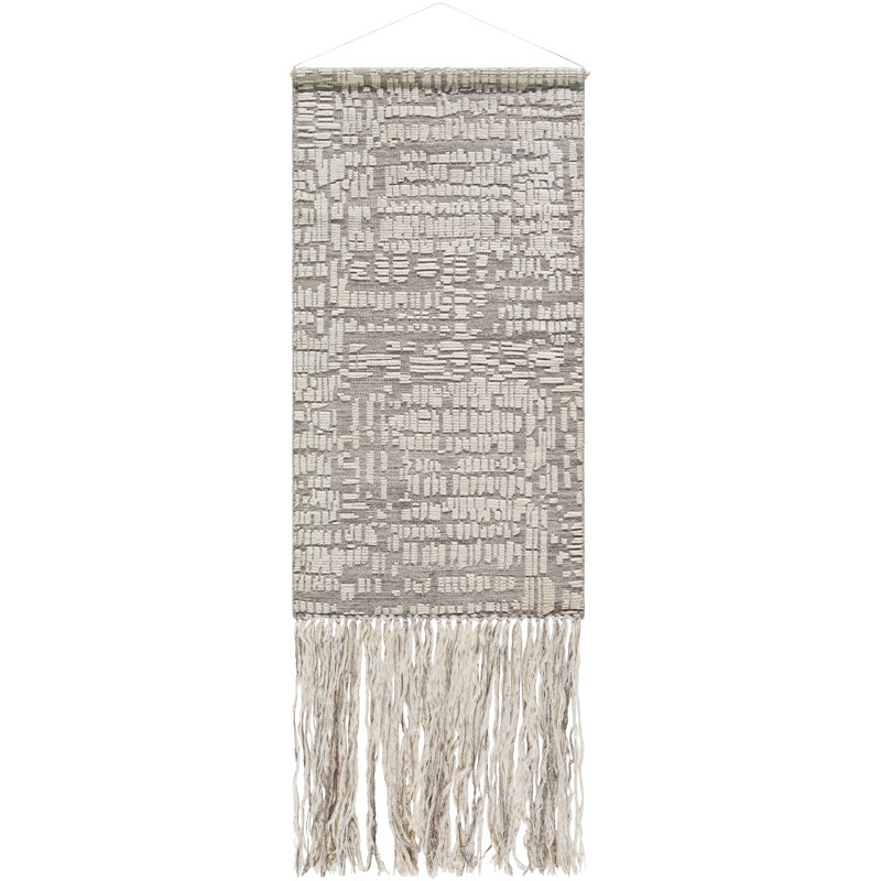 Suspension murale Jarena, Ivoire / gris, H 66 po x l 24 po