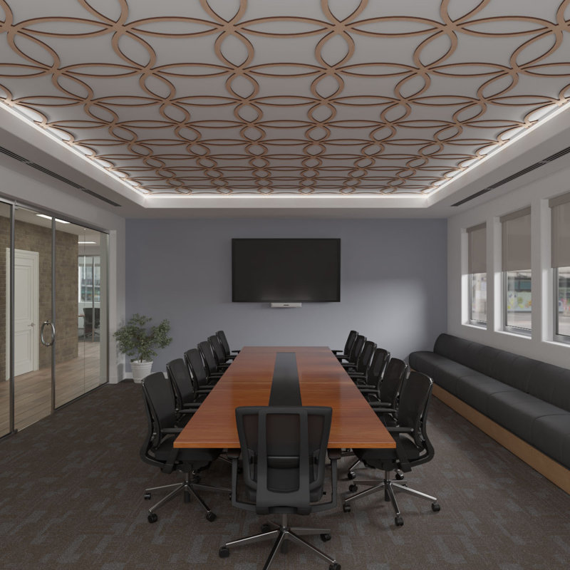 Charpente de plafond décorative Lilley, Aulne, H 23,37 po x l 23,37 po x P 0,375 po