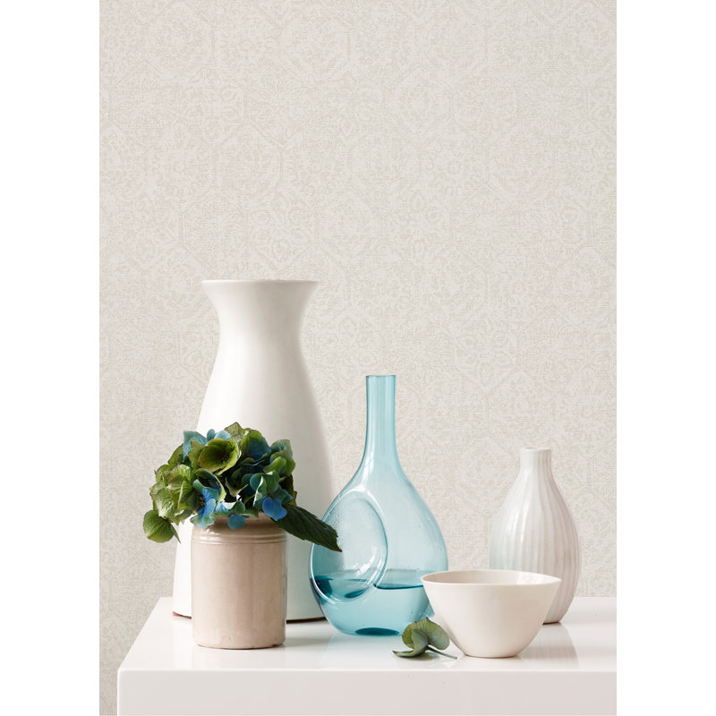Rouleau de papier peint L 33 pi x l 20,9 po, Crème