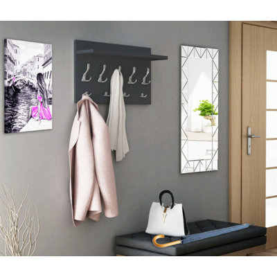 Eizley Wall 9 - Hook Wall Mounted Coat Rack