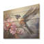 Colibri gris en vol II - imprimé colibri sur bois-1882348401