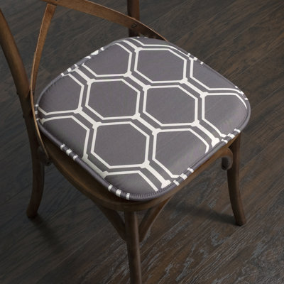 Mirage Hexagonal Memory Foam No Slip Back 16" x 16" Chair Pad Cushion