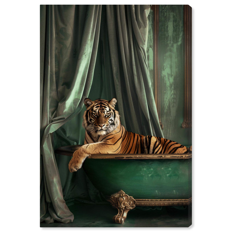 «Elegant Tiger Bath Canvas» par Notoriart, Toile tendue, H 45 po x l 30 po