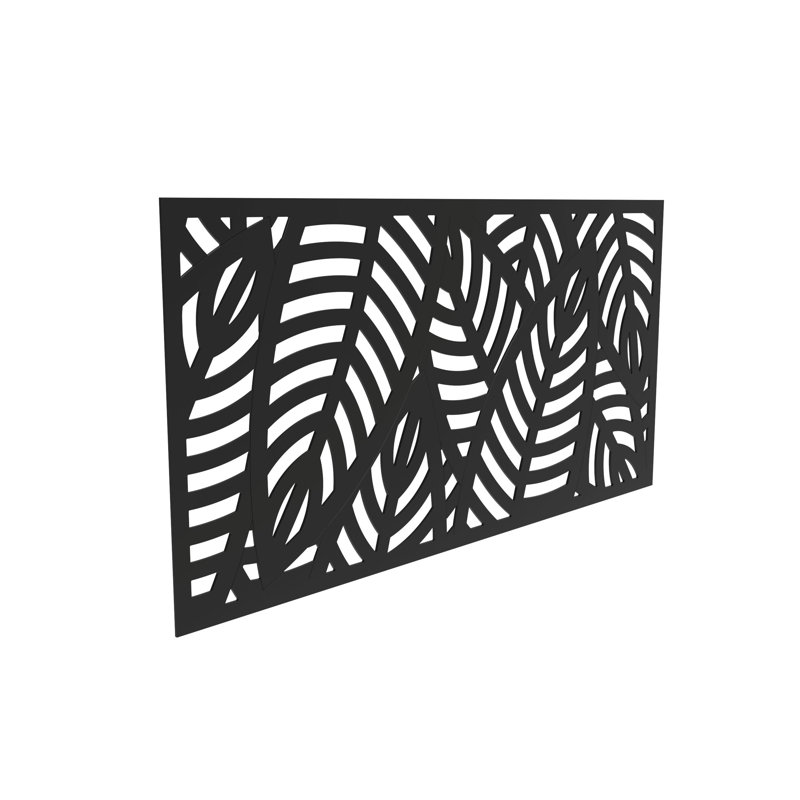 Paravent Sanibel, H 24 po x l 68 po x P 0,3 po, Noir