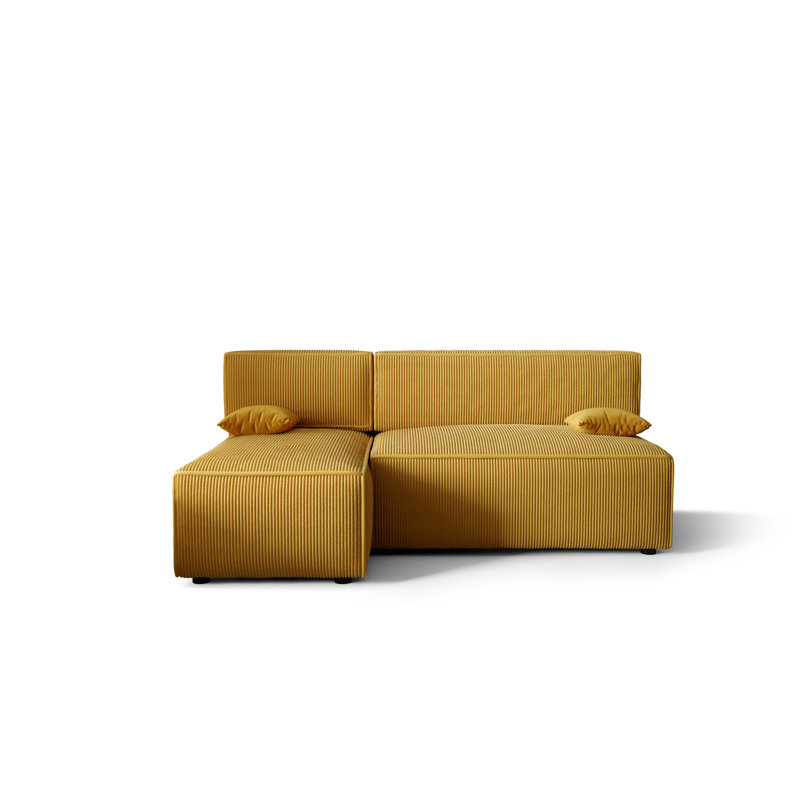 Bertwald 3 Seater Corner Sofa , Left -sided, Yellow