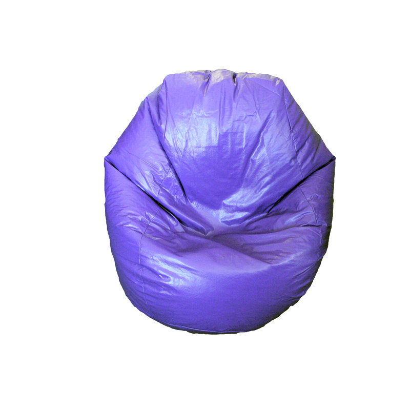Fauteuil à billes moyen moyen en similicuir, Mauve