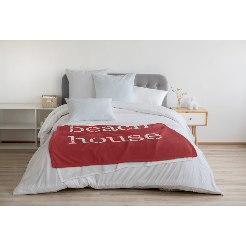 Couverture polaire Beach House, L 30 po x L 40 po, Rouge Ligonberry