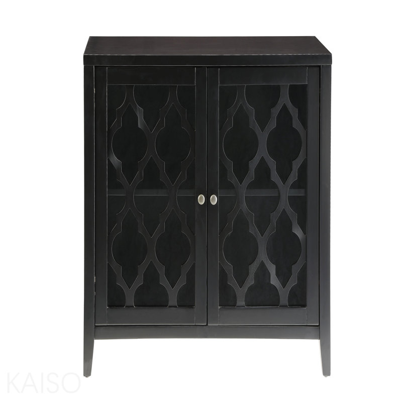 Black Finish Console Cabinet