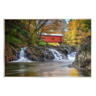 Pont sur les chutes d'eau du ruisseau - Photographie