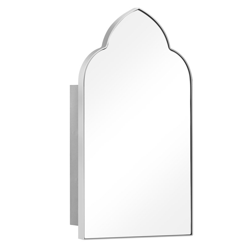 Pharmacie 32 po x 20 po avec miroir pour salle de bain, Argent