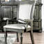 Chaises avec accoudoirs en bois massif gris, 2 pour salle à manger classique classique de 2, zone de construction