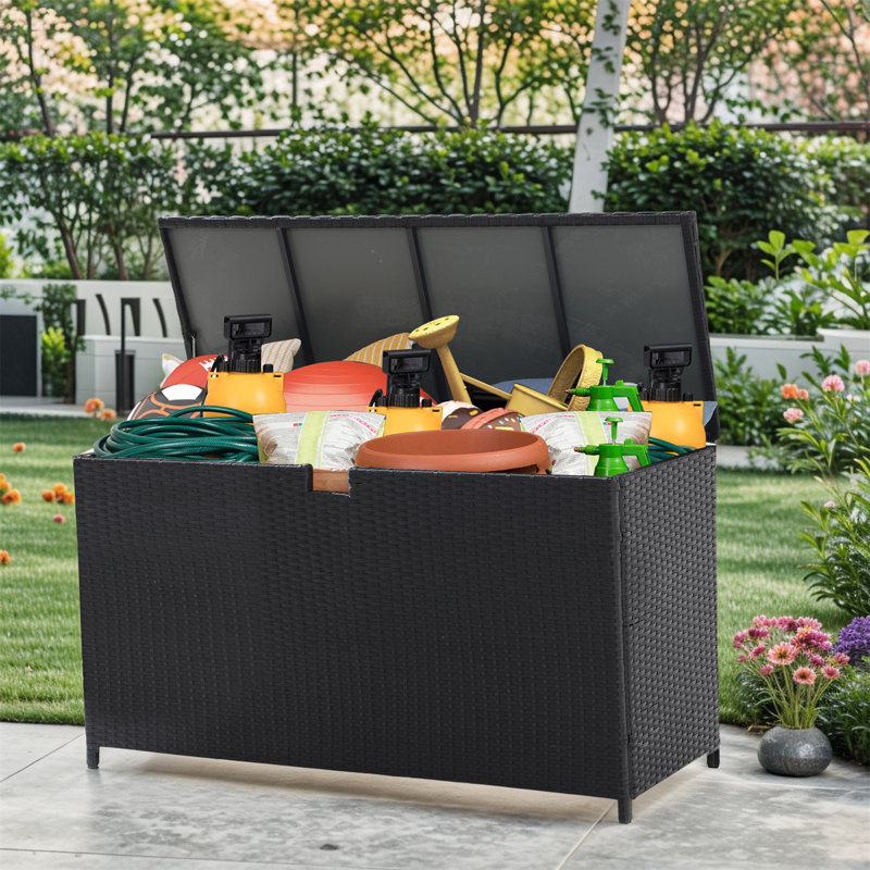 Outdoor Rattan Indoor Cushion Storage Box Outdoor Cushion Storage