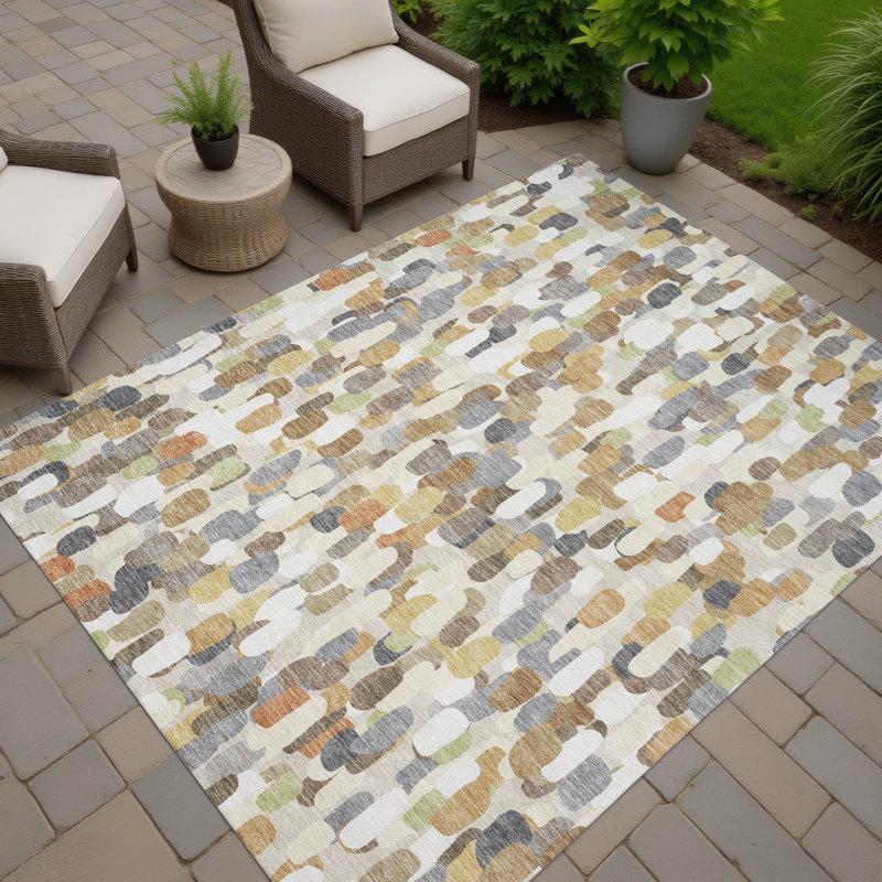 Tapis d'intérieur / extérieur lavable à la machine Chantille ACN2451, Beige, 2 pi 6 po x 3 pi 10 po