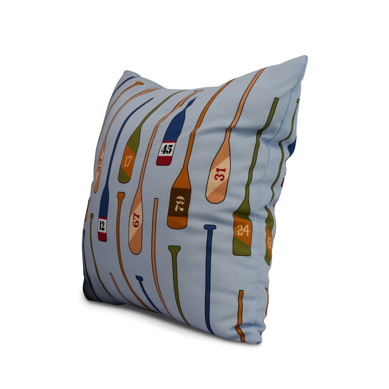 Housse et insert de coussin extérieur carré Nantucket, Bleu, 16 po x 1 po