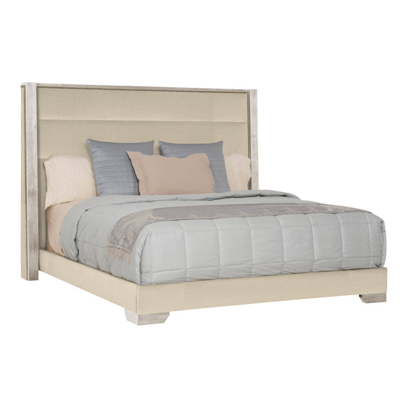 Thom Filicia Home Century Club King Bed, Tuck Linen, Casa Blanca, Yes