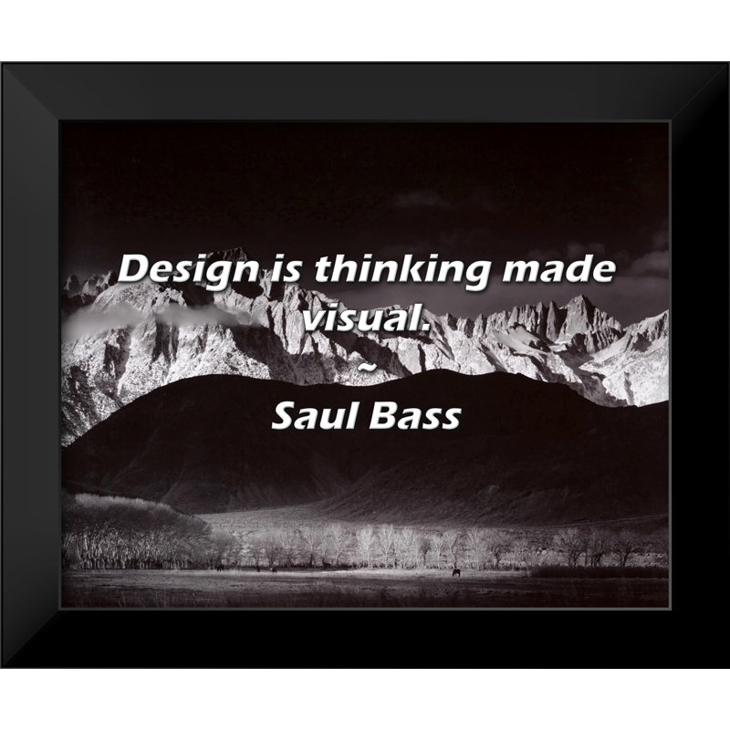 Saul Bass Quote: Design is thinking made visual.